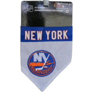 NEW YORK ISLANDERS Bandana, L/XL, Slips on collar, Blue/White